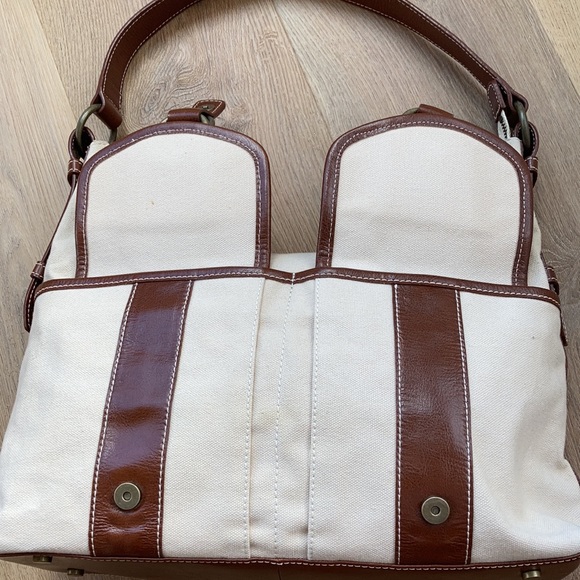Eddie Bauer canvas and leather handbag - Picture 5 of 13